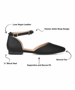 Journee Collection | Black Vielo D'Orsay Flat - Women -High heel Store zu109414405 alt 2 tm1666366382