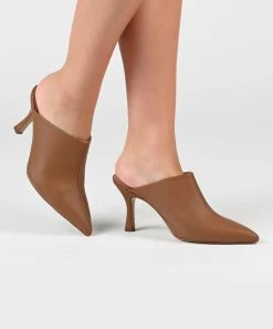 Journee Collection | Brown Shiyza Mule - Women -High heel Store zu109414564 alt 3 tm1666366796