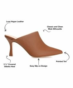 Journee Collection | Brown Shiyza Mule - Women -High heel Store zu109414564 alt 4 tm1666366796
