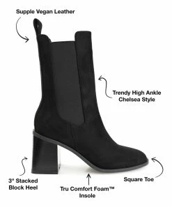 Journee Collection | Black Kaydia Bootie - Women -High heel Store zu109414630 alt 3 tm1666366796