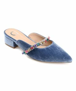 Journee Collection | Blue Jewel Rhinestone Mule - Women