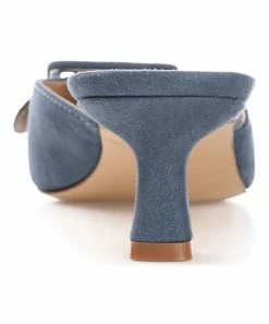 Journee Collection | Blue Vianna Buckle Mule - Women -High heel Store zu109423030 alt 4 tm1666366796