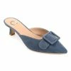 Journee Collection | Blue Vianna Buckle Mule - Women -High heel Store zu109423030 main tm1666366796