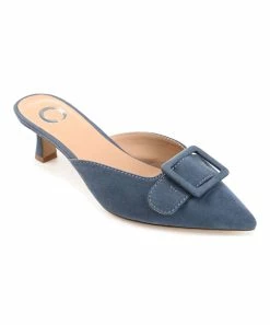 Journee Collection | Blue Vianna Buckle Mule - Women