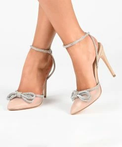 Journee Collection | Iridescent Gracia Rhinestone Bow Pump - Women -High heel Store zu109423036 alt 2 tm1666366796