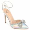 Journee Collection | Iridescent Gracia Rhinestone Bow Pump - Women -High heel Store zu109423036 main tm1666366796