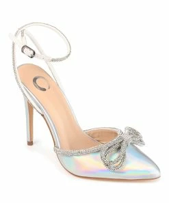Journee Collection | Iridescent Gracia Rhinestone Bow Pump - Women