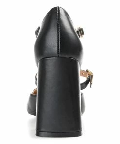 Journee Collection | Black Isadorah Double-Strap D'Orsay Pump - Women -High heel Store zu109423039 alt 2 tm1666367192