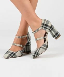 Journee Collection | Black Isadorah Double-Strap D'Orsay Pump - Women -High heel Store zu109423039 alt 3 tm1666367192