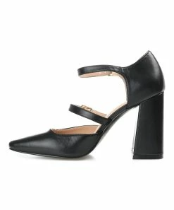 Journee Collection | Black Isadorah Double-Strap D'Orsay Pump - Women -High heel Store zu109423039 alt 4 tm1666367192