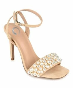 Journee Collection | Tan Romey Faux-Pearl Sandal - Women
