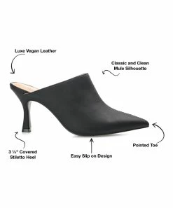 Journee Collection | Black Shiyza Mule - Women -High heel Store zu109423081 alt 3 tm1666367192