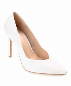 Journee Collection | White Ninna Shimmer Pump - Women