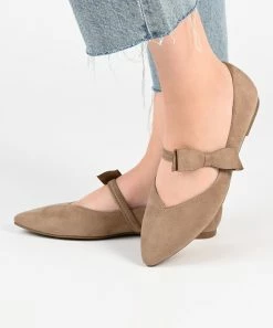 Journee Collection | Taupe Aizlynn Mary Jane Ballet Flat - Women -High heel Store zu109423136 alt 4 tm1666367192