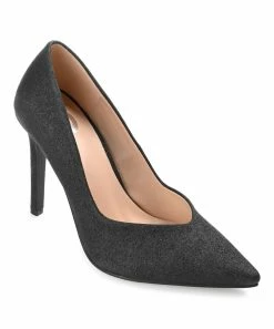 Journee Collection | Black Ninna Shimmer Pump - Women