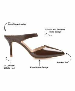 Journee Collection | Brown Patent Maevali Pump - Women -High heel Store zu109423146 alt 3 tm1666367192