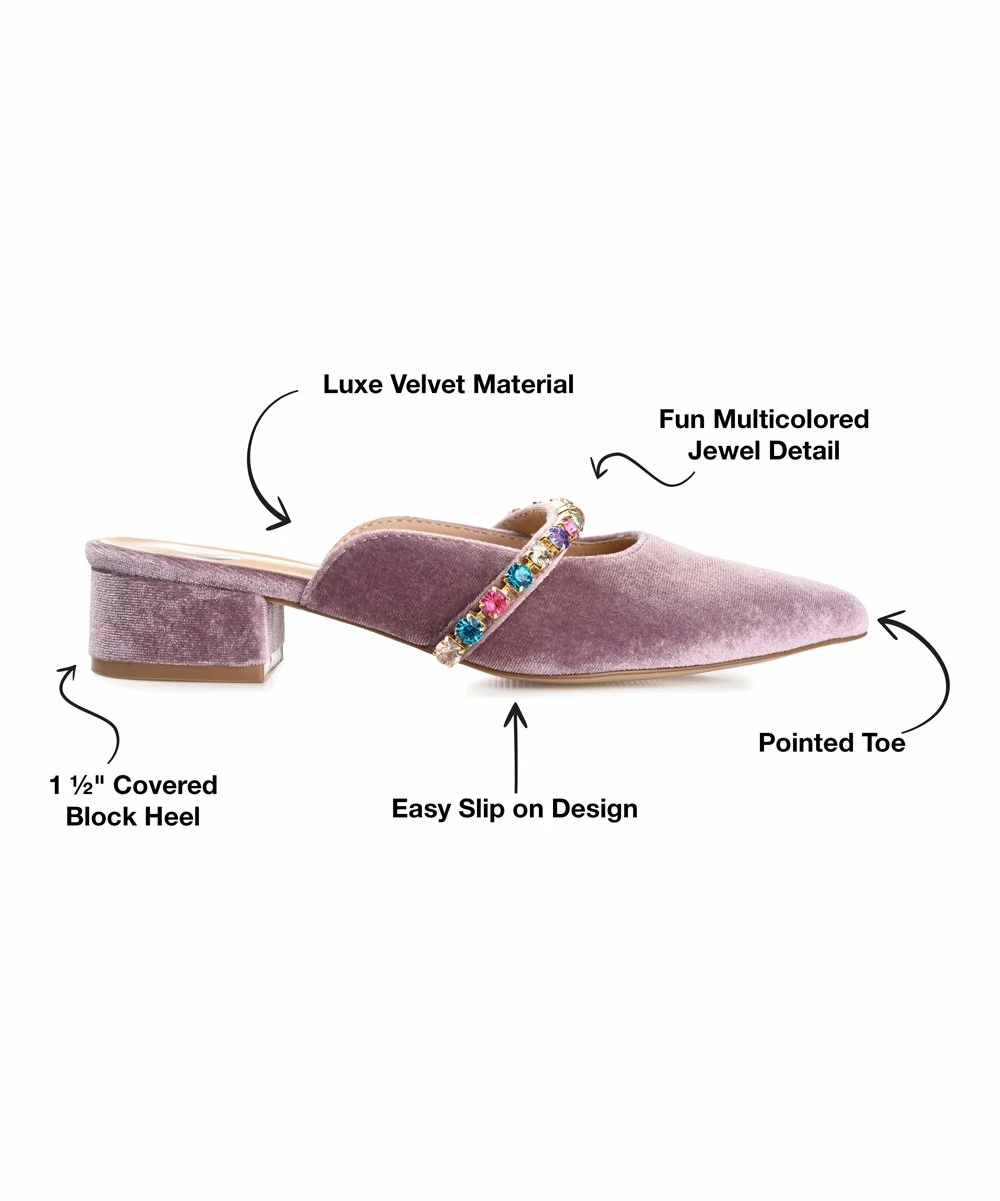 Journee Collection | Lilac Jewel Rhinestone Mule - Women 6 Journee Collection | Lilac Jewel Rhinestone Mule - Women - Image 4