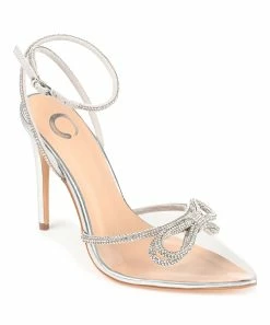 Journee Collection | Clear Gracia Rhinestone Bow Pump - Women