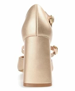 Journee Collection | Gold Isadorah Double-Strap D'Orsay Pump - Women -High heel Store zu109423274 alt 1 tm1666367611