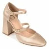 Journee Collection | Gold Isadorah Double-Strap D'Orsay Pump - Women -High heel Store zu109423274 main tm1666367611