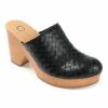 Journee Collection | Black Kelsy Woven Clog - Women -High heel Store zu109423428 main tm1666367856