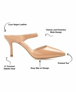 Journee Collection | Tan Patent Maevali Pump - Women -High heel Store zu109423541 alt 4 tm1666367856