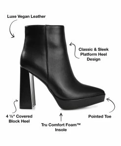 Journee Collection | Black Marnnie Bootie - Women -High heel Store zu109719844 alt 3 tm1666367856