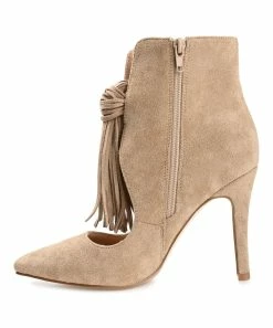 Journee Collection | Beige Cameron Tassel Bootie - Women -High heel Store zu109719891 alt 2 tm1666367856