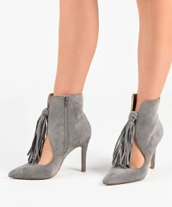 Journee Collection | Beige Cameron Tassel Bootie - Women -High heel Store zu109719891 alt 4 tm1666367856