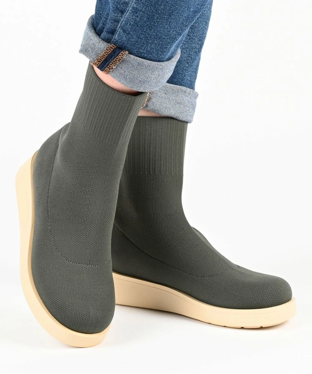 Journee Collection | Black Knit-Shaft Tru Comfort Foam Ebby Wedge Bootie - Women 4 Journee Collection | Black Knit-Shaft Tru Comfort Foam Ebby Wedge Bootie - Women - Image 2