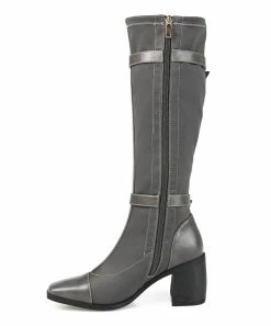 Journee Collection | Gray Wide-Width Wide-Calf Gaibree Boot - Women 11 Journee Collection | Gray Wide-Width Wide-Calf Gaibree Boot - Women -High heel Store zu109752045 alt 4 tm1670273073