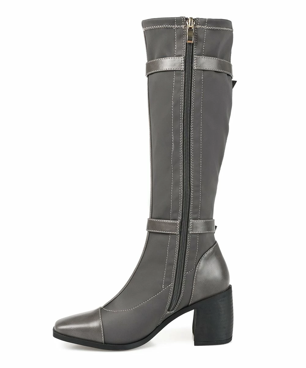 Journee Collection | Gray Wide-Width Wide-Calf Gaibree Boot - Women 7 Journee Collection | Gray Wide-Width Wide-Calf Gaibree Boot - Women - Image 5