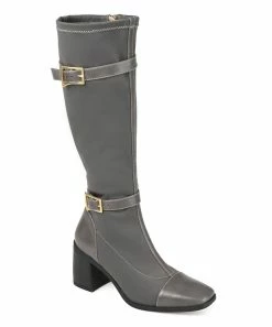 Journee Collection | Gray Wide-Width Wide-Calf Gaibree Boot - Women