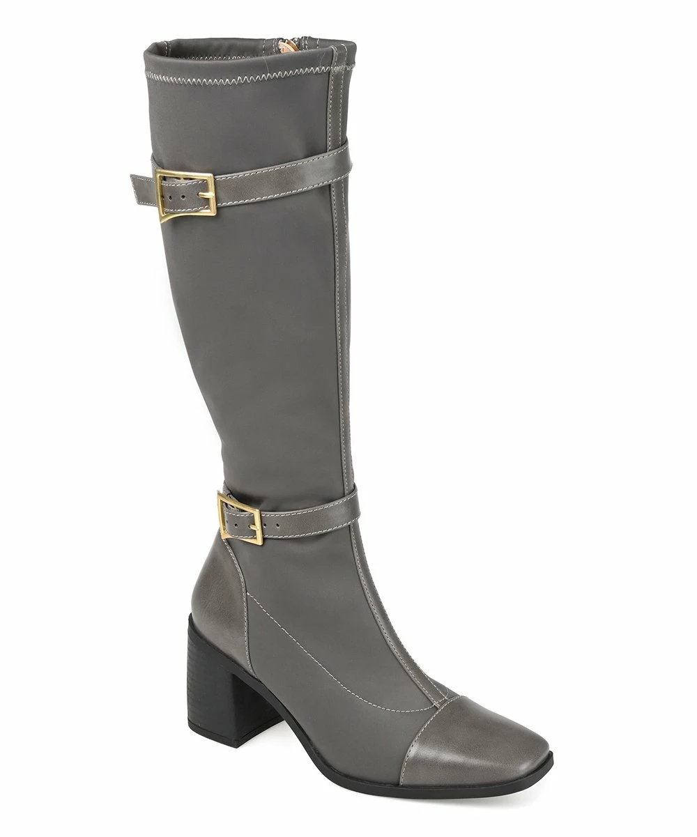 Journee Collection | Gray Wide-Width Wide-Calf Gaibree Boot - Women 3 Journee Collection | Gray Wide-Width Wide-Calf Gaibree Boot - Women
