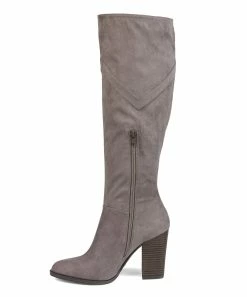 Journee Collection | Gray Wide-Calf Kyllie Boot - Women -High heel Store zu109752122 alt 2 tm1670273073