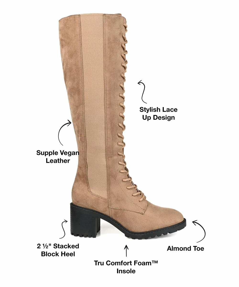 Journee Collection | Taupe Tru Comfort Foam Wide-Calf Jenicca Knee-High Boot - Women 4 Journee Collection | Taupe Tru Comfort Foam Wide-Calf Jenicca Knee-High Boot - Women - Image 2