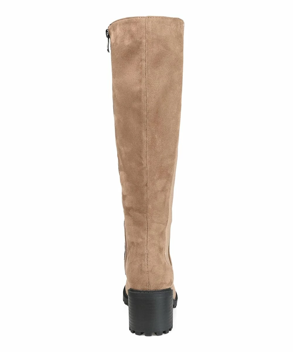 Journee Collection | Taupe Tru Comfort Foam Wide-Calf Jenicca Knee-High Boot - Women 6 Journee Collection | Taupe Tru Comfort Foam Wide-Calf Jenicca Knee-High Boot - Women - Image 4
