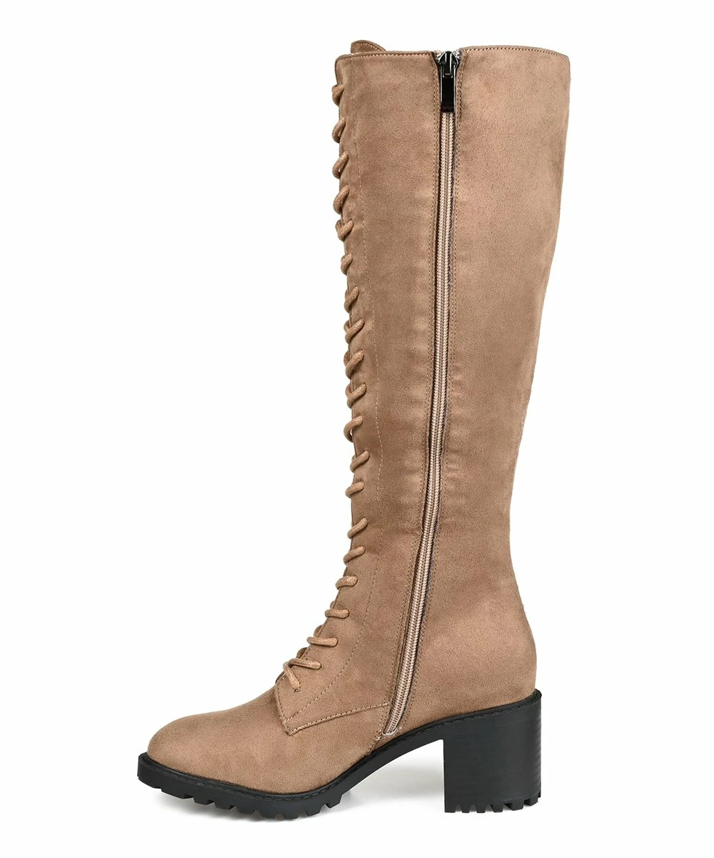 Journee Collection | Taupe Tru Comfort Foam Wide-Calf Jenicca Knee-High Boot - Women 7 Journee Collection | Taupe Tru Comfort Foam Wide-Calf Jenicca Knee-High Boot - Women - Image 5
