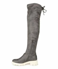 Journee Collection | Gray Wide-Calf Salisa Over-the-Knee Boot - Women -High heel Store zu109752423 alt 4 tm1666721347