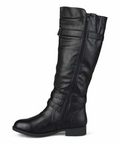 Journee Collection | Black Wide-Calf Bite Knee-High Boot - Women -High heel Store zu109753590 alt 3 tm1666797734