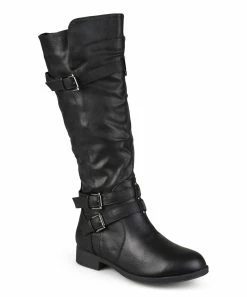 Journee Collection | Black Wide-Calf Bite Knee-High Boot - Women