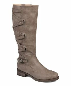 Journee Collection | Taupe Wide-Calf Carly Knee-High Boot - Women