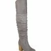 Journee Collection | Gray Wide-Width Slouchy Kaison Over-The Knee Boot - Women -High heel Store zu109754558 main tm1670273073