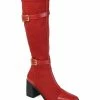 Journee Collection | Red Wide-Calf Strap-Accent Gaibree Boot - Women -High heel Store zu109754882 main tm1666721588