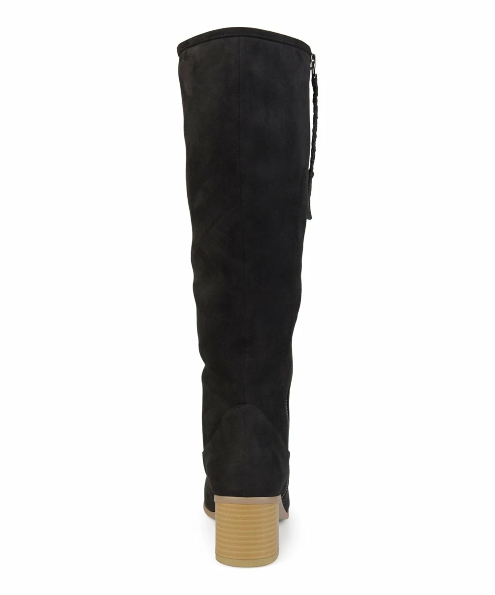 Journee Collection | Black Wide-Calf High-Heeled Sanora Knee-High Boot - Women 4 Journee Collection | Black Wide-Calf High-Heeled Sanora Knee-High Boot - Women - Image 2