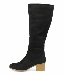 Journee Collection | Black Wide-Calf High-Heeled Sanora Knee-High Boot - Women 8 Journee Collection | Black Wide-Calf High-Heeled Sanora Knee-High Boot - Women -High heel Store zu109755295 alt 2 tm1666797362