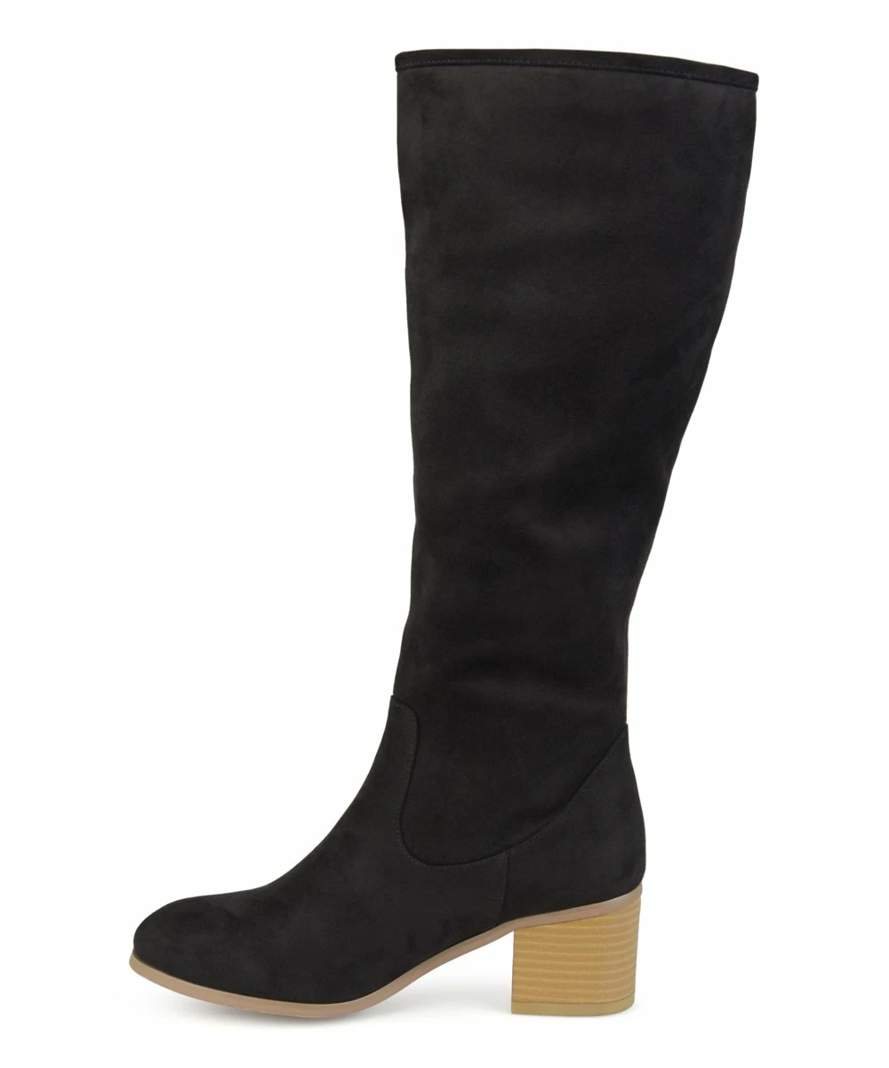 Journee Collection | Black Wide-Calf High-Heeled Sanora Knee-High Boot - Women 5 Journee Collection | Black Wide-Calf High-Heeled Sanora Knee-High Boot - Women - Image 3