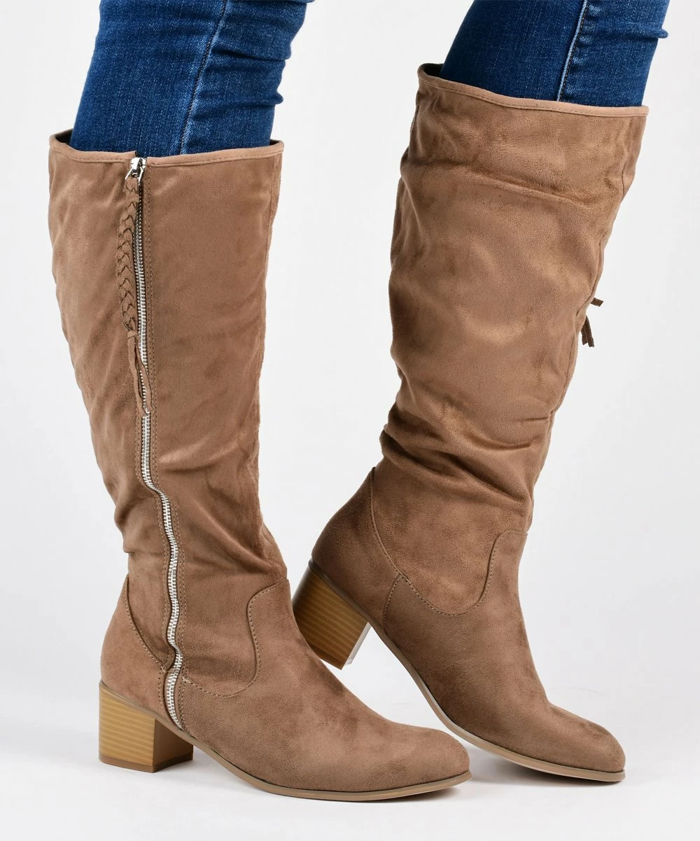 Journee Collection | Black Wide-Calf High-Heeled Sanora Knee-High Boot - Women 6 Journee Collection | Black Wide-Calf High-Heeled Sanora Knee-High Boot - Women - Image 4