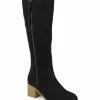 Journee Collection | Black Wide-Calf High-Heeled Sanora Knee-High Boot - Women