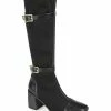 Journee Collection | Black Extra-Wide Calf Strap-Accent Gaibree Boot - Women